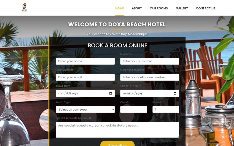 Doxa Beach Hotel homepage