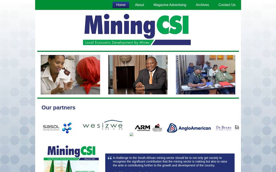 Mining CSI homepage